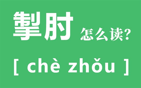 掣肘怎么讀,掣肘拼音是什么,掣肘是什么意思