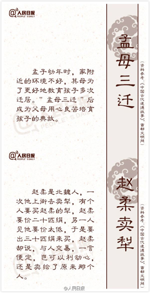 18個(gè)傳統(tǒng)道德典故的來(lái)歷與含義9