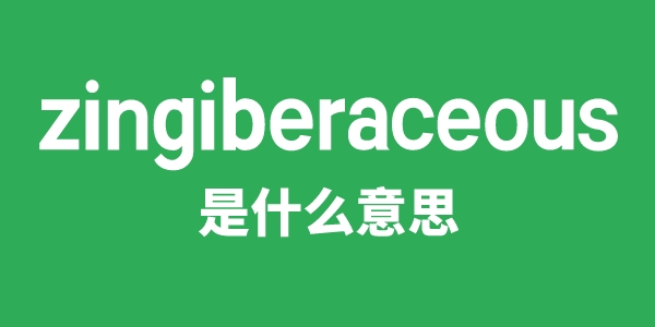 zingiberaceous是什么意思