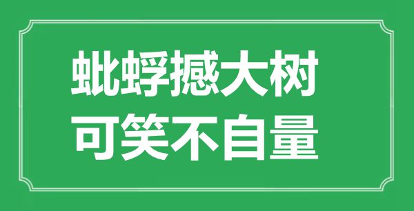 “蚍蜉撼大樹，可笑不自量”是什么意思,出處是哪里