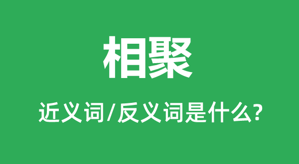 相聚的近義詞和反義詞是什么,相聚是什么意思