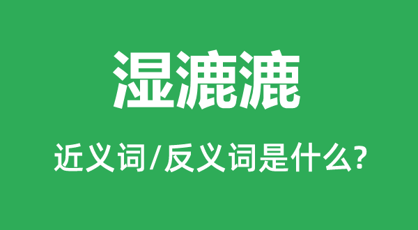濕漉漉的近義詞和反義詞是什么,濕漉漉是什么意思