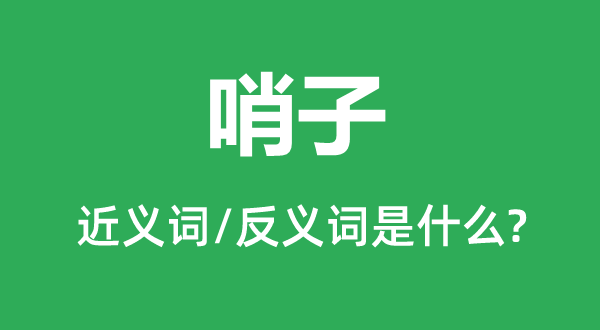 哨子的近義詞和反義詞是什么,哨子是什么意思