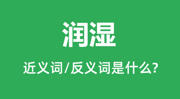 潤(rùn)濕的近義詞和反義詞是什么,潤(rùn)濕是什么意思