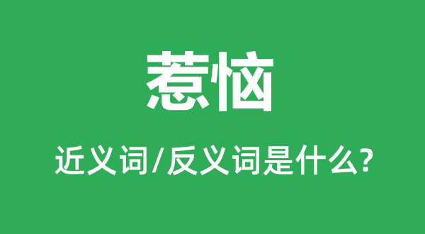 惹惱的近義詞和反義詞是什么,惹惱是什么意思