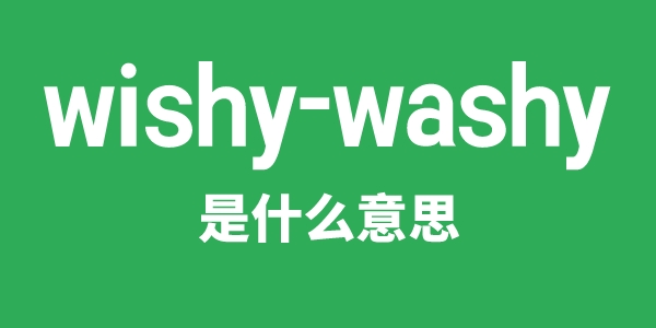 wishy-washy是什么意思