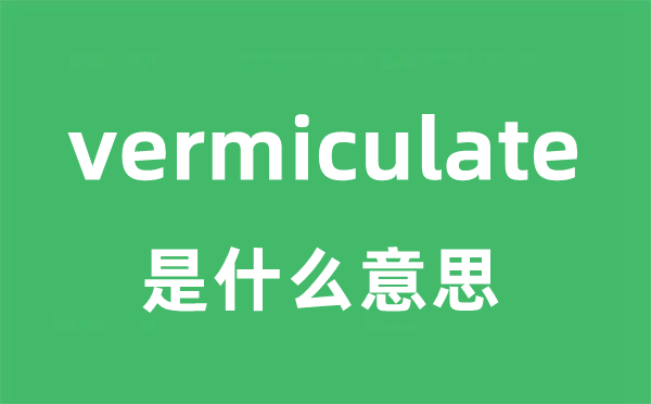 vermiculate是什么意思