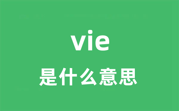 vie是什么意思