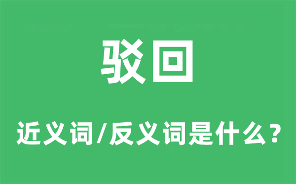 駁回的近義詞和反義詞是什么,駁回是什么意思