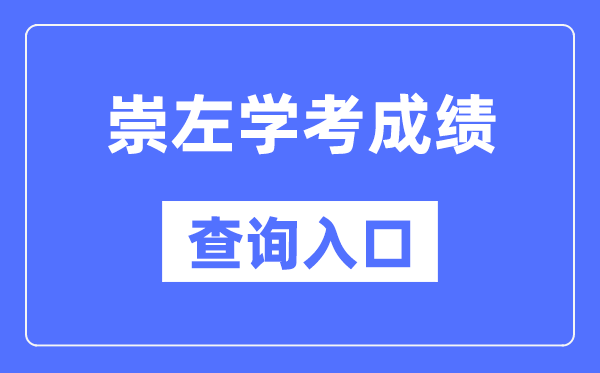 崇左學(xué)考成績(jī)查詢?nèi)肟诰W(wǎng)站（https://www.gxeea.cn/）