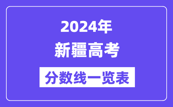2024年新疆高考分?jǐn)?shù)線一覽表(含一本,二本,專科分?jǐn)?shù)線)
