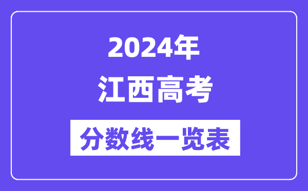 2024年江西高考分?jǐn)?shù)線一覽表(含一本,二本,??品?jǐn)?shù)線)