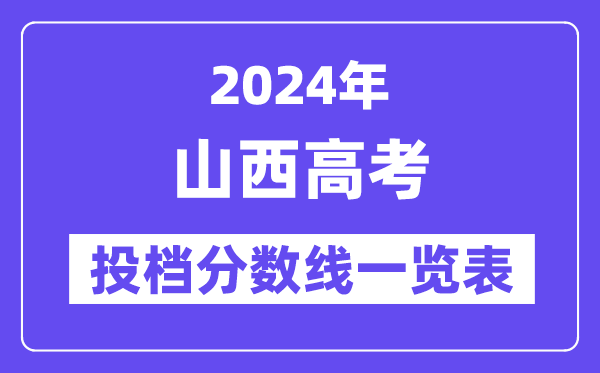 2024年山西高考投檔分數(shù)線一覽表（一本、二本、專科）