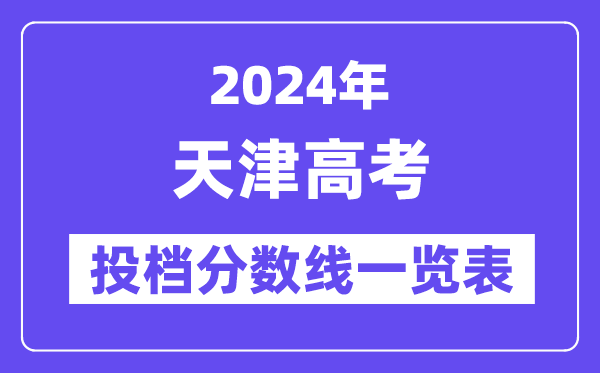 2024年天津高考投檔分?jǐn)?shù)線一覽表（A段、B段、專科）