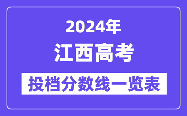 2024年江西高考投檔分?jǐn)?shù)線一覽表（本科、專科、物理、歷史）