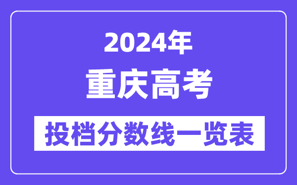 2024年重慶高考投檔分數(shù)線一覽表（本科、?？啤⑽锢怼v史）