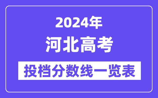2024年河北高考投檔分?jǐn)?shù)線一覽表（本科、?？?、物理、歷史）