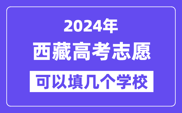 2024西藏高考志愿可以填幾個學校？附詳細填報流程