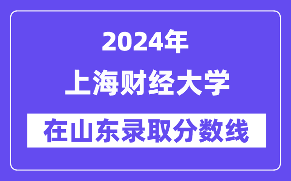 上海財(cái)經(jīng)大學(xué)2024年在山東錄取分?jǐn)?shù)線一覽表（2025年參考）