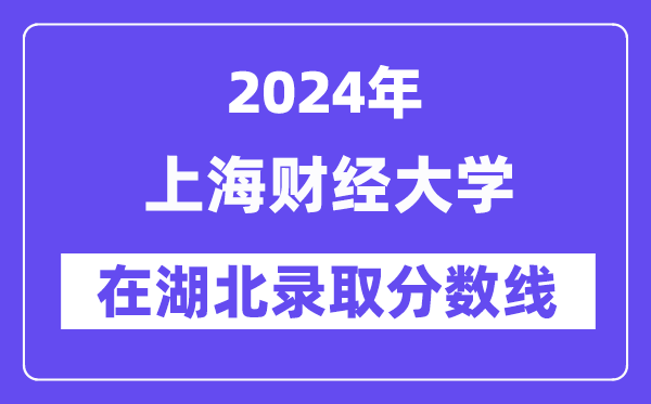 上海財經(jīng)大學2024年在湖北錄取分數(shù)線一覽表（2025年參考）