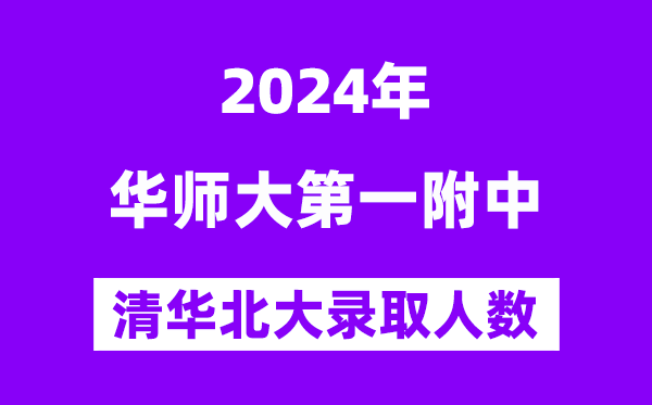 2024年華師一附中考入清華北大人數(shù)是多少？附歷年分?jǐn)?shù)線