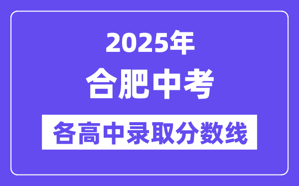 2025年合肥中考各高中錄取分?jǐn)?shù)線一覽表