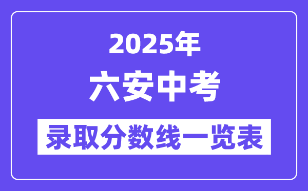 2025年六安中考各高中錄取分?jǐn)?shù)線一覽表
