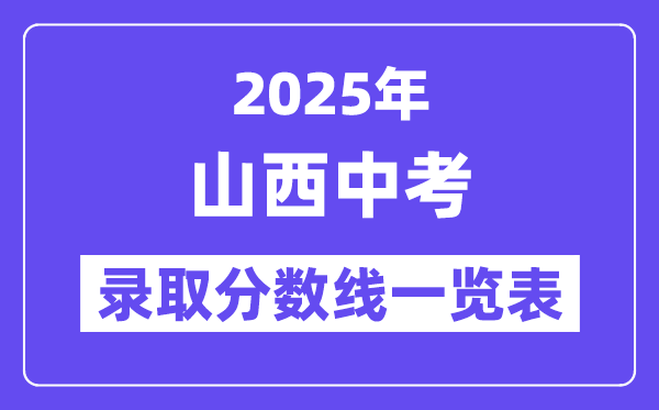 2025年山西中考錄取分?jǐn)?shù)線一覽表,中考多少分能上高中？