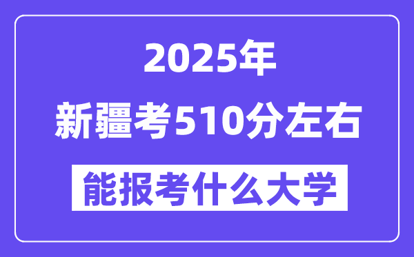2025年新疆考510分左右能報(bào)考上什么大學(xué)?附位次排名對(duì)照表