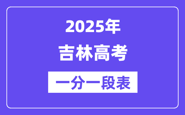 2025年吉林高考一分一段表