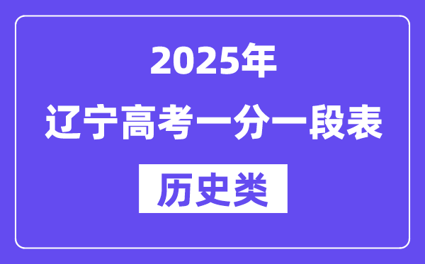 2025遼寧高考一分一段表（歷史類(lèi)）位次排名查詢