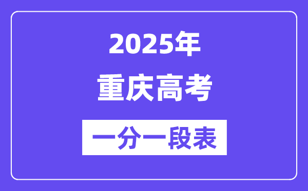2025重慶高考一分一段表,查詢位次及排名（完整版）