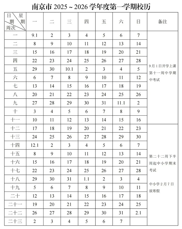 2026年南京市中小學(xué)寒假放假時(shí)間表,2月7日開始放寒假