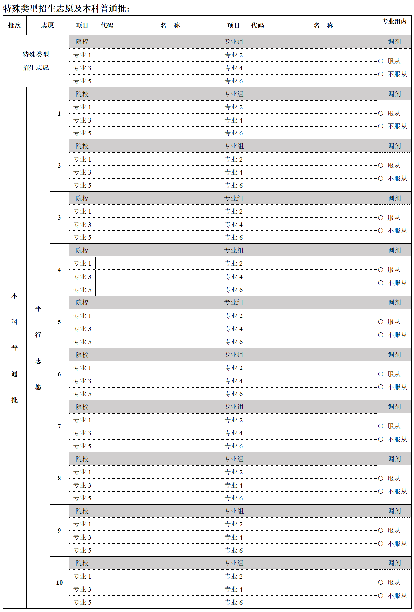 2026年北京高考志愿表格填寫范本(附查找入口及志愿數量)